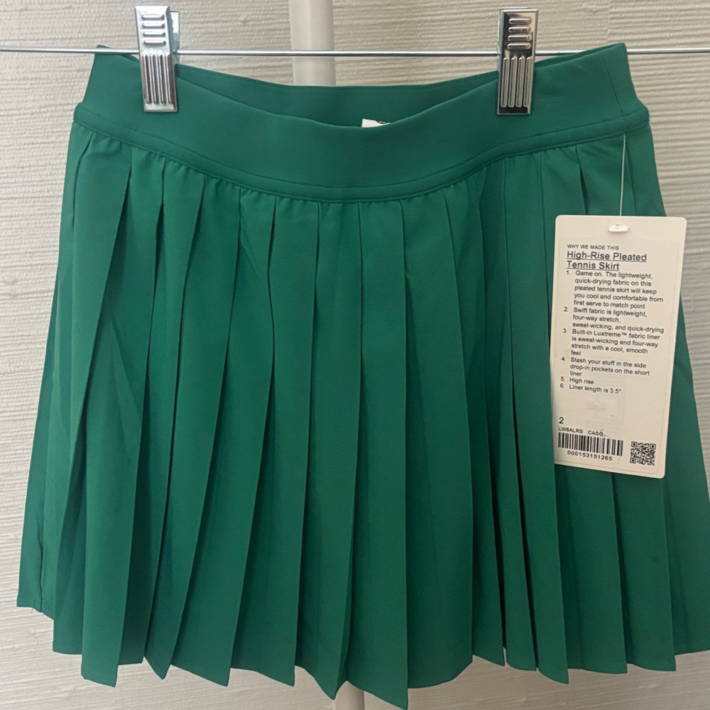 lululemon athletica Emerald Green Pleated Tennis Skirt - Picture 4 of 6